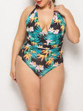 Backless Hawaii Printed One Piece Swimsuit Shopvhs.com