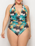 Backless Hawaii Printed One Piece Swimsuit Shopvhs.com