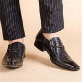 Business Slip-On Crocodile Pattern Loafers Shoes For Men Shopvhs.com