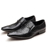 Business Slip-On Crocodile Pattern Loafers Shoes For Men Shopvhs.com