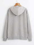 Butterfly Print Kangaroo Pocket Drawstring Hoodie Shopvhs.com