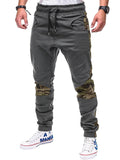 Camouflage Stitching Elastic Waist Casual Pants Shopvhs.com