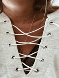 Casual Belted Long Sleeve T-Shirts Shopvhs.com
