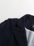 Casual Fit Lapel Collar Ruched Design Button Up Long Coat Shopvhs.com