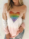 Casual Fit Round Neck Tie-Dye Long Sleeve Pullover Tops Shopvhs.com