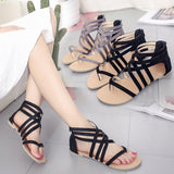 Casual Flat Heel Sandals With Zipper Shopvhs.com