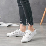 Casual Lace-Up Canvas Sneakers For Women Shopvhs.com