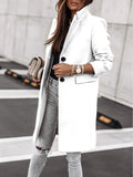 Casual Long Sleeve Button Woolen Coat Shopvhs.com