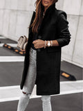 Casual Long Sleeve Button Woolen Coat Shopvhs.com