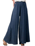 Casual Loose Plus Size Cotton And Linen Wide-Leg Pants Shopvhs.com