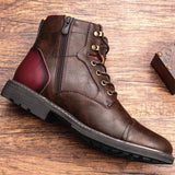 Casual Non-Slip Patchwork Pu Boots For Men Shopvhs.com