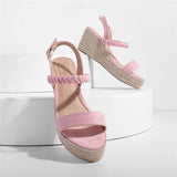 Casual Open Toe Buckle Wedge Sandals Shopvhs.com