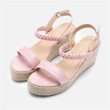 Casual Open Toe Buckle Wedge Sandals Shopvhs.com