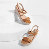 Casual Open Toe Buckle Wedge Sandals Shopvhs.com