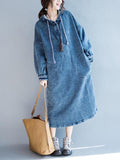 Casual Pocket Jeans Long Dress Shopvhs.com