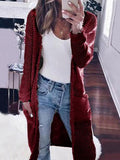 Casual Pocket Long Sleeve Knitted Cardigan Shopvhs.com