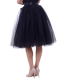 Casual Pretty Free Size Tulle Solid Color Knee-Length Skirts Shopvhs.com