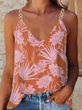Casual Print Sling V-Neck Sleeveless Tank Top Shopvhs.com