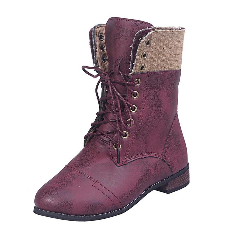 Casual Retro Style Lace-Up Martin Boots Shopvhs.com
