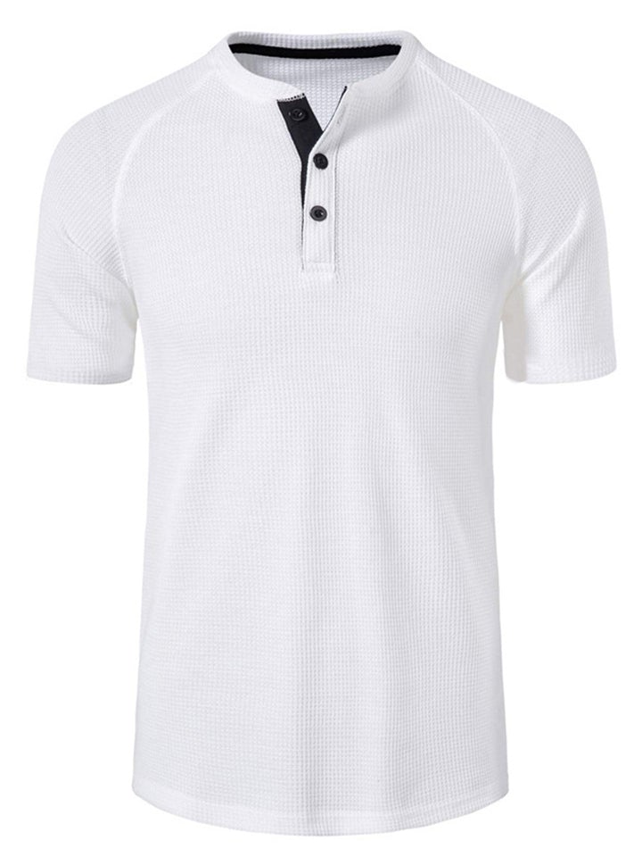Casual Simple Style Plaid Design Short Sleeve T-Shirts For Men Shopvhs.com