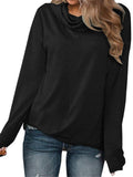 Casual Simple Style Solid Color Pullover Long Sleeve T-Shirt Shopvhs.com