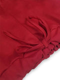 Casual Solid Color Elastic Cuff Drawstring Waist Harem Pants Shopvhs.com