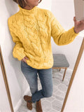 Casual Solid Color Loose Knitted Sweater For Women Shopvhs.com