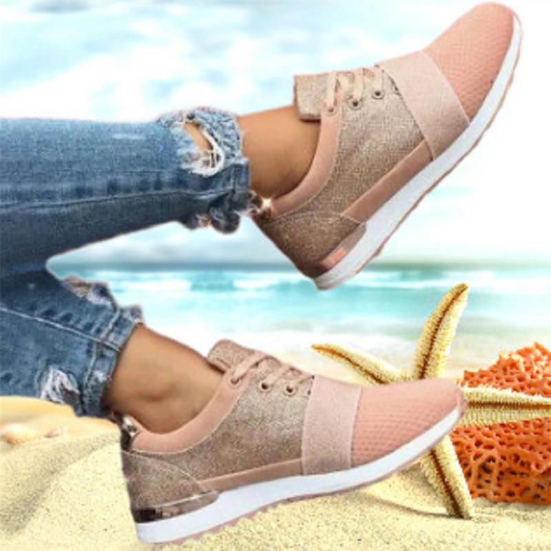 Casual Sports Front Lace-Up Breathable Mesh Color-Blocking Shoes Shopvhs.com