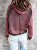 Casual Stitching Drawstring Long Sleeve Hoody Shopvhs.com