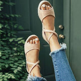 Casual Style Back Zipper Open-Toe Thick-Sole Platform Sandals Shopvhs.com
