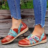 Casual Style Floral Low-Cut Slip-On Flat Loafers Shopvhs.com