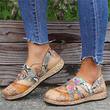 Casual Style Floral Low-Cut Slip-On Flat Loafers Shopvhs.com