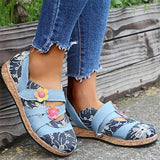 Casual Style Floral Low-Cut Slip-On Flat Loafers Shopvhs.com