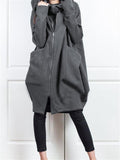 Casual Style Front Zipper Pocket Long Sleeve Hooded Sweatshirt Shopvhs.com