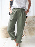 Casual Style High-Rise Solid Color High Waists Straight Pants Shopvhs.com