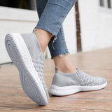 Casual Style Lightweight Breathable Low-Cut Knitted Loafers Shopvhs.com