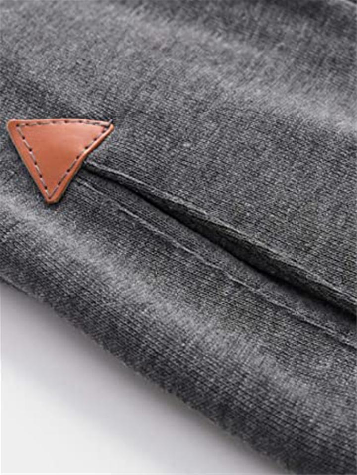 Casual Style Long Sleeve Solid Color Zipper Drawstring Hooded Sweatshirt Shopvhs.com