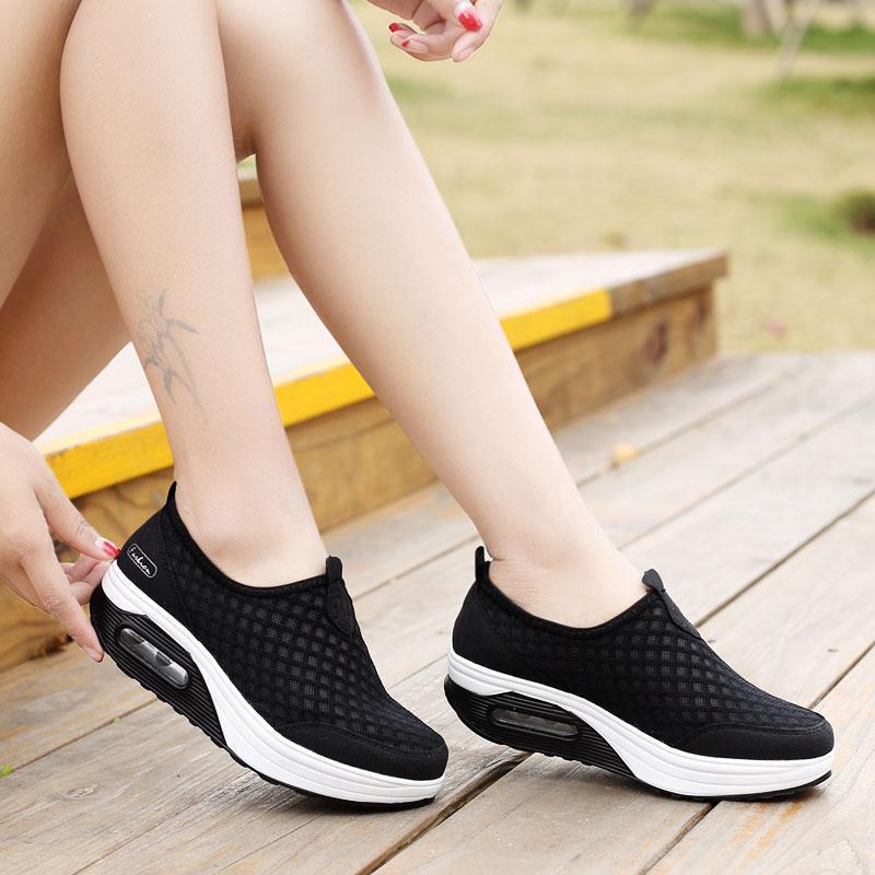 Casual Style Low-Cut Breathable Mesh Rocker Bottom Loafers Shopvhs.com