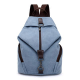 Casual Style Multi-Pocket Zipper Soft-Touch Canvas Durable Lightweight Backpack Shopvhs.com