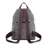 Casual Style Multi-Pocket Zipper Soft-Touch Canvas Durable Lightweight Backpack Shopvhs.com