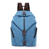 Casual Style Multi-Pocket Zipper Soft-Touch Canvas Durable Lightweight Backpack Shopvhs.com