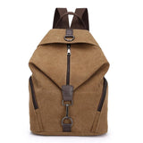 Casual Style Multi-Pocket Zipper Soft-Touch Canvas Durable Lightweight Backpack Shopvhs.com