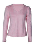 Casual Style V Neck Solid Color Long Sleeve Pullover Basic Tops Shopvhs.com