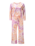 Casual Stylish Cozy Multicolor Printed Loose Long Sleeve Pajama Outfits For Women Shopvhs.com