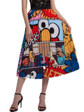 Casual Stylish Graffiti Printed Long Skirts For Women Shopvhs.com