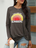 Casual Sunshine Printing Long Sleeve T-Shirt Shopvhs.com