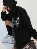 Casual Trendy Butterfly Printed Punk Style Zipper Hoodie Shopvhs.com