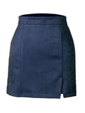 Casual Trendy High Waist Solid Color Zipper Tight Skirts Shopvhs.com
