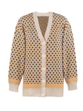 Casual Trendy Irregular Pattern V-Neck Buttons-Up Sweater Cardigan Shopvhs.com