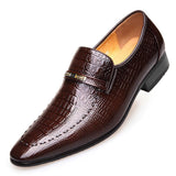 Casual Trendy Low-Top Slip-On Alligator Pattern Dress Shoes For Men Shopvhs.com